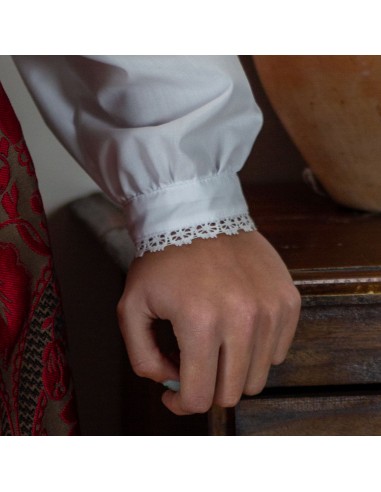 Camisa lorzas señora blanca.