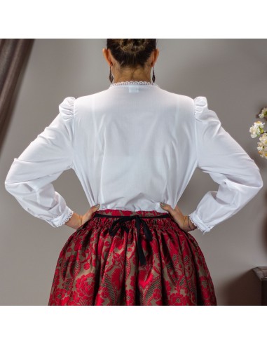 Camisa lorzas señora blanca.