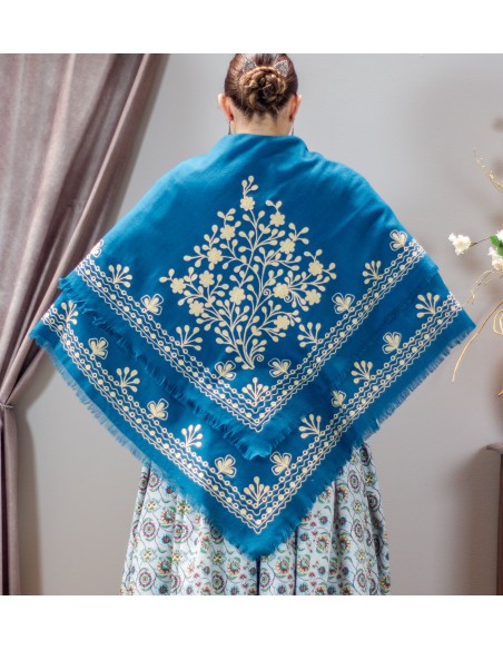 Mantón PLC104 Azul.