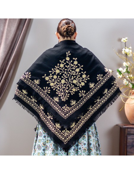 Mantón PLC104 Negro.