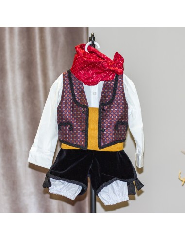 Traje completo terciopelo brocado.