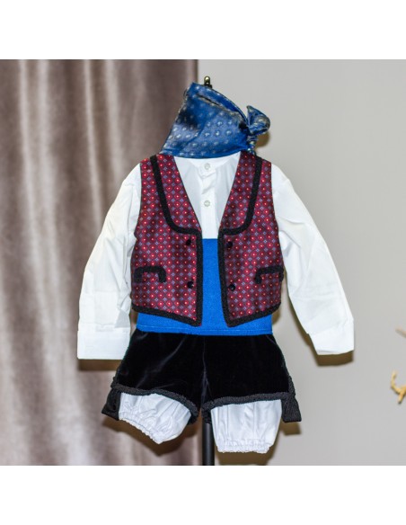 Traje completo terciopelo brocado.