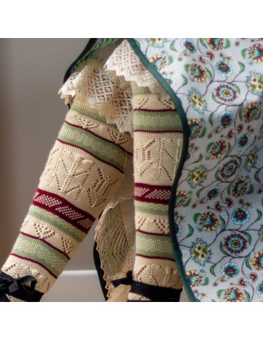 Calcetín rayas regional.