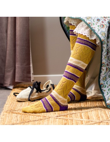 Calcetín rayas regional.