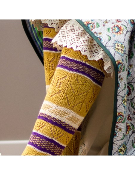 Calcetín rayas regional.