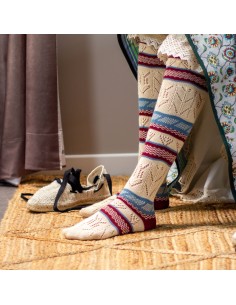 Calcetín rayas regional.