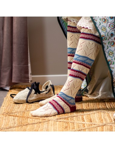 Calcetín rayas regional.