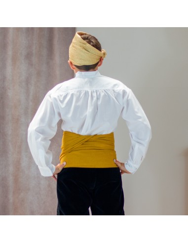 Camisa lorzas hombre blanca .