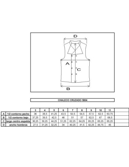 Chaleco cruzado hombre.
