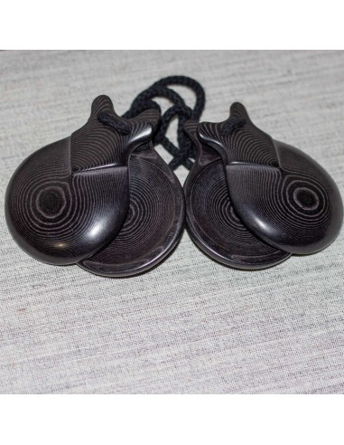Castañuelas tela negra prensada