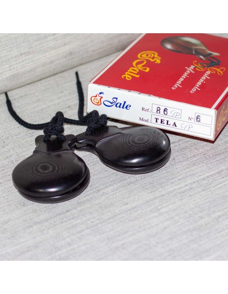 Castañuelas tela negra prensada