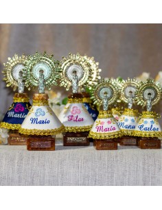 Virgen 12cms,manto nombre rosa. 2