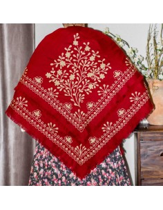 Mantón PLC104 Granate.