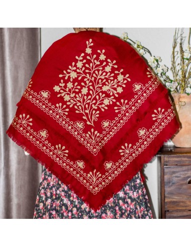 Mantón PLC104 Granate.