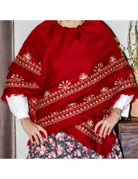 Mantón PLC104 Granate.