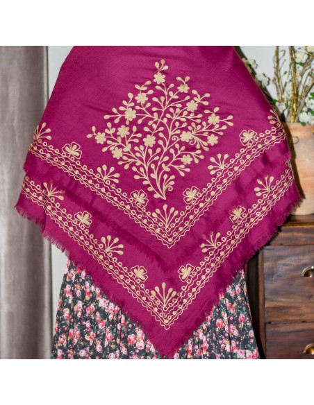 Mantón PLC104 Fucsia.