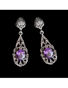 Pendientes plata concha: