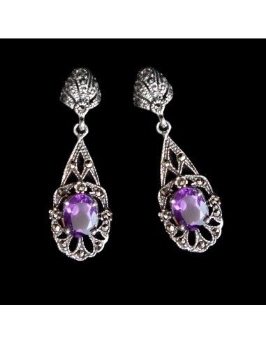 Pendientes plata concha: