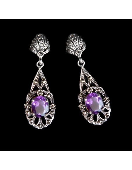 Pendientes plata concha: