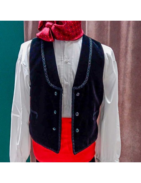 Chaleco Terciopelo Negro.