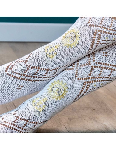 Calcetin perle Bordado Virgen G.