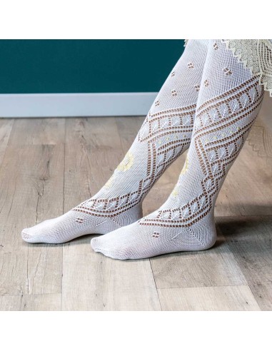 Calcetin perle Bordado Virgen G.