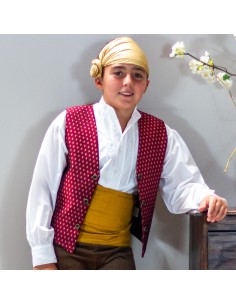 Chaleco campesino marrón.