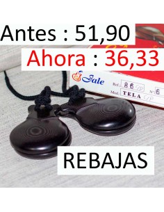 Castañuelas tela negra prensada